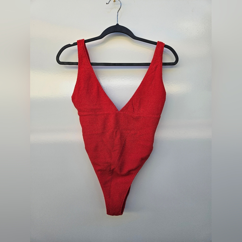 Source Unknown Red Women's Swim Bodysuit